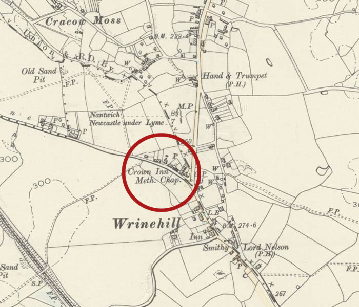 crown-inn-map-circled The Crown Inn Wrinehill Map